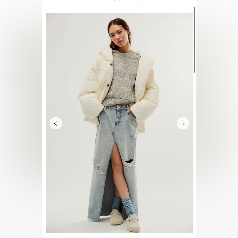 Free people cozy cloud white puffer coat Nwot Xs small